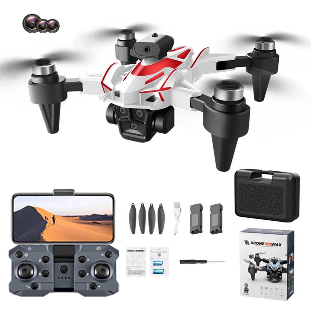 K12 Max Obstacle Avoidance Drone Optical Flow Positioning Brushless Motor Aircraft, with 2 Battery K12 Max Obstacle Avoidance Drone Optical Flow Positioning Brushless Motor Aircraft, with 2 Battery